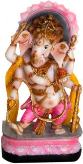 Dancing Ganesh with 6 Arms 9"